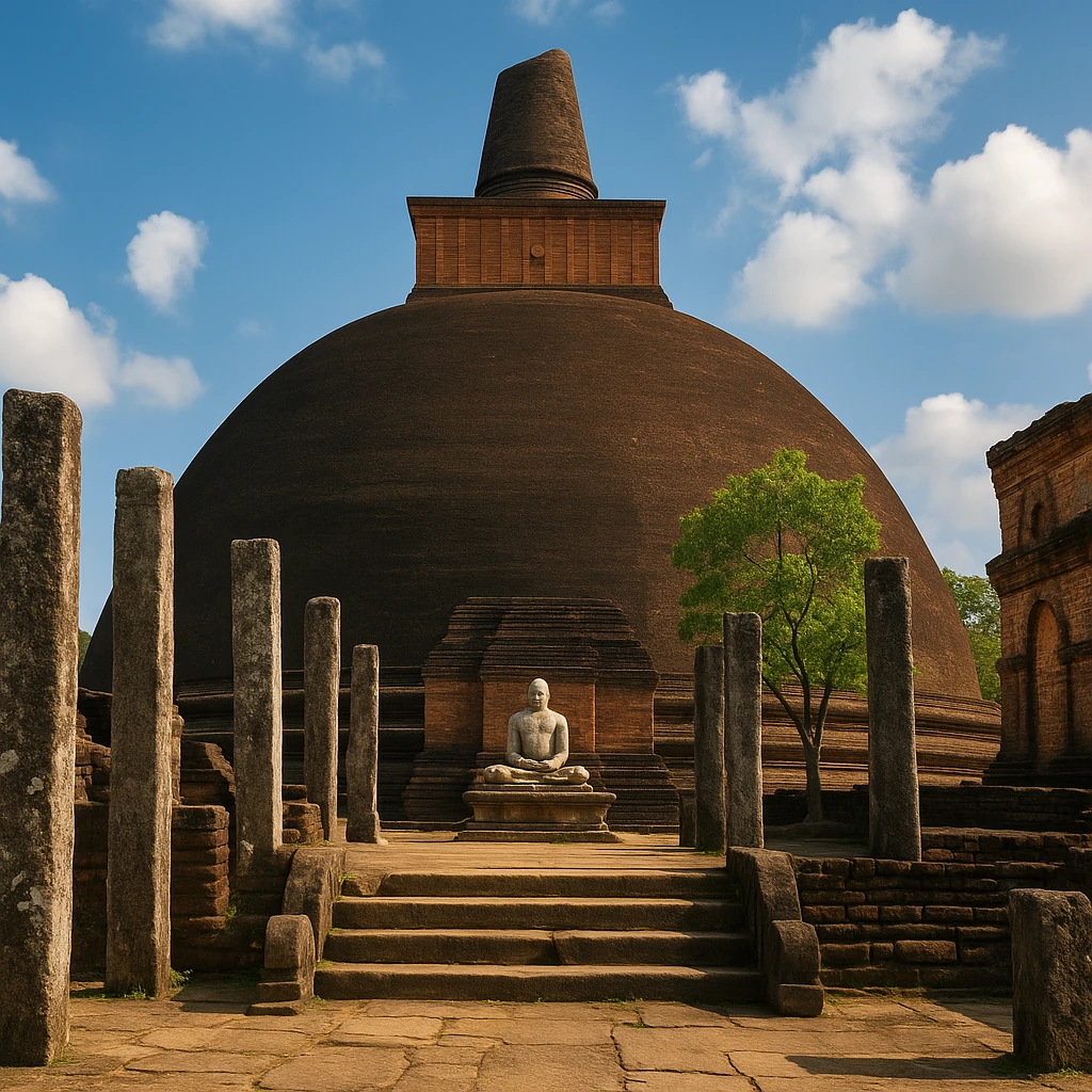 Anuradhapura stupa and monastic ruins