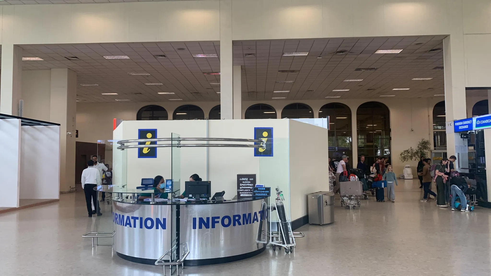 Information Counter at Colombo Airport arrival hall
