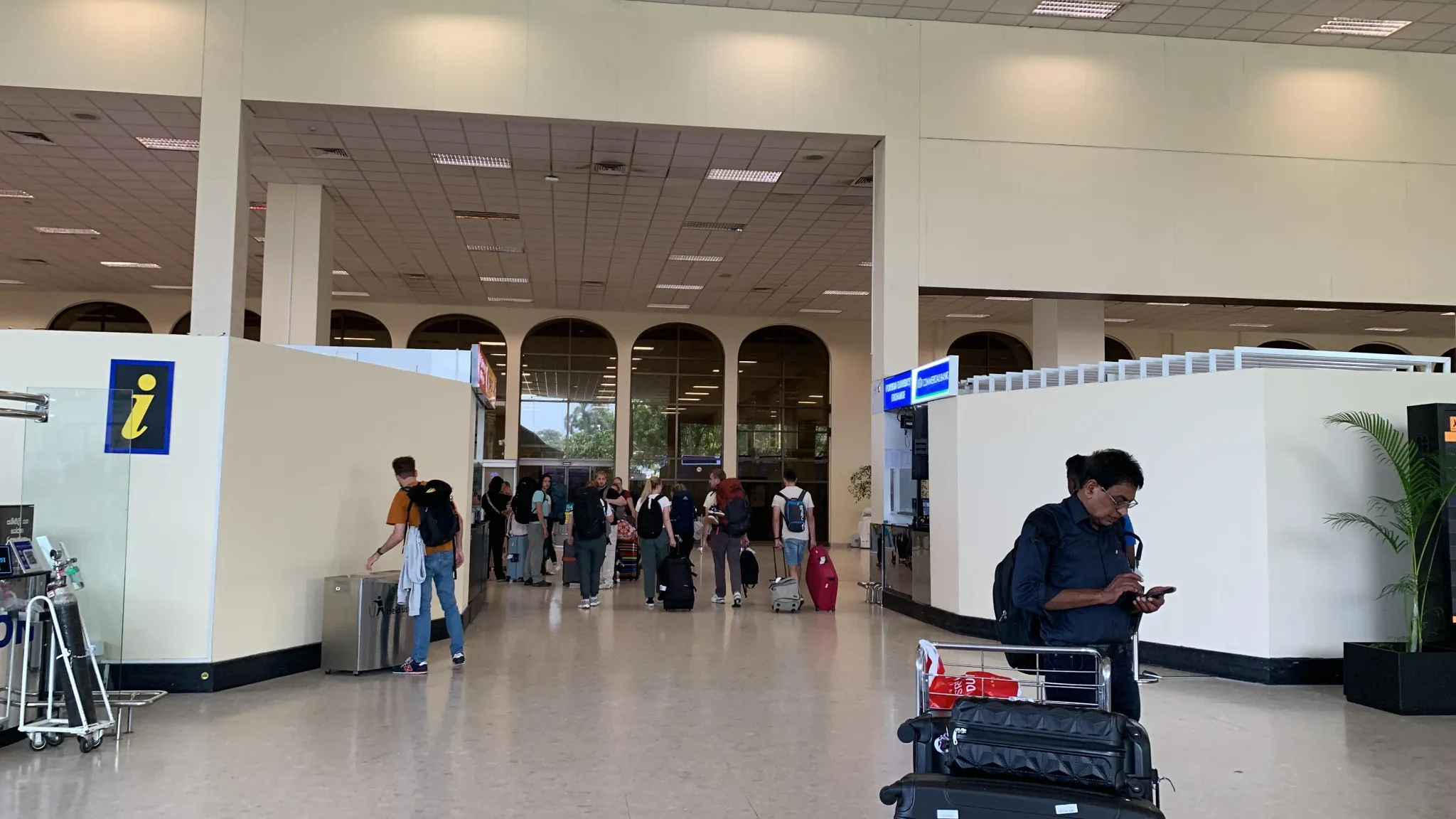 Passengers and driver meeting point near the Information Counter
